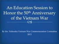 An Education Session to Honor the 50th Anniversary of the Vietnam War 